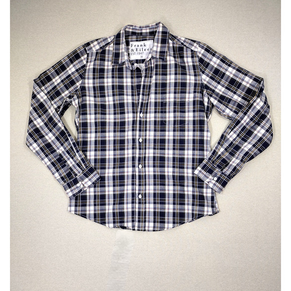 Frank & Eileen Shirt Women's Medium Multicolor Windowpane Grid Barry Button Up - Picture 3 of 12